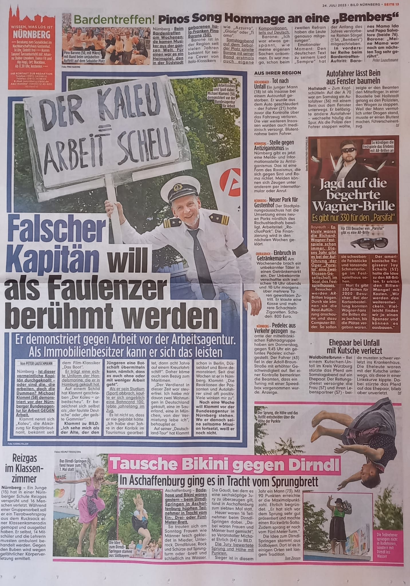 BILD Zeitung am 24.07.23